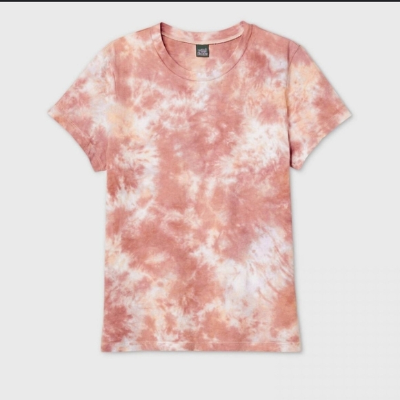 wild fable Tops - Wild Fable SM Peach/Pink/White Tie Dyed T-shirt